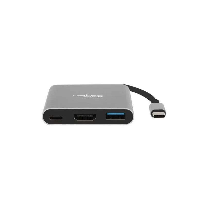 Hub USB Natec Fowler Multi Port mini USB-C PD, USB 3.0, HDMI 4K