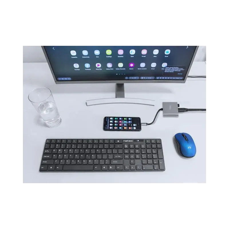 Hub USB Natec Fowler Multi Port mini USB-C PD, USB 3.0, HDMI 4K