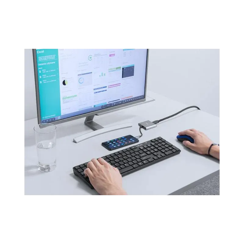 Hub USB Natec Fowler Multi Port mini USB-C PD, USB 3.0, HDMI 4K