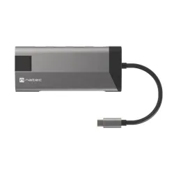 Stacja dokująca HUB USB Natec Fowler Plus Multiport USB-C PD, 3x USB 3.0,