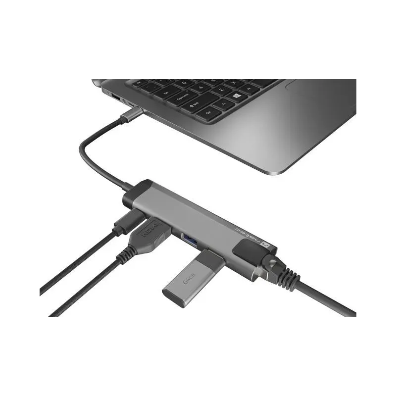 Stacja dokująca USB Natec Fowler GO Multiport USB-C PD, 2x USB 3.0, HDMI