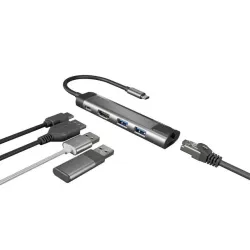 Stacja dokująca USB Natec Fowler GO Multiport USB-C PD, 2x USB 3.0, HDMI