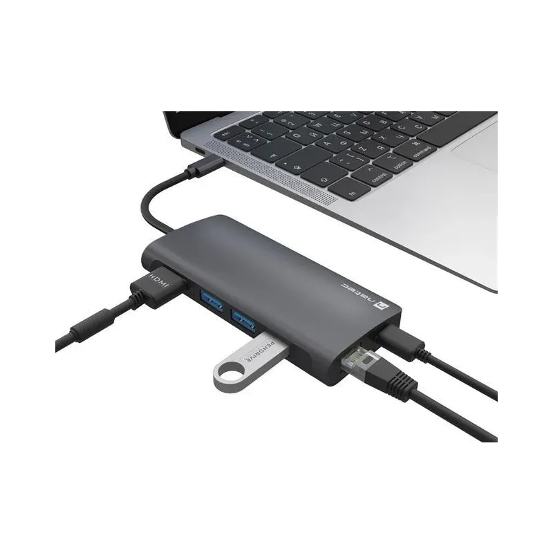 Stacja dokująca USB Natec Fowler 2 V2 Multiport USB-C - HUB USB 3.0 3x,