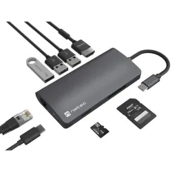 Stacja dokująca USB Natec Fowler 2 V2 Multiport USB-C - HUB USB 3.0 3x,