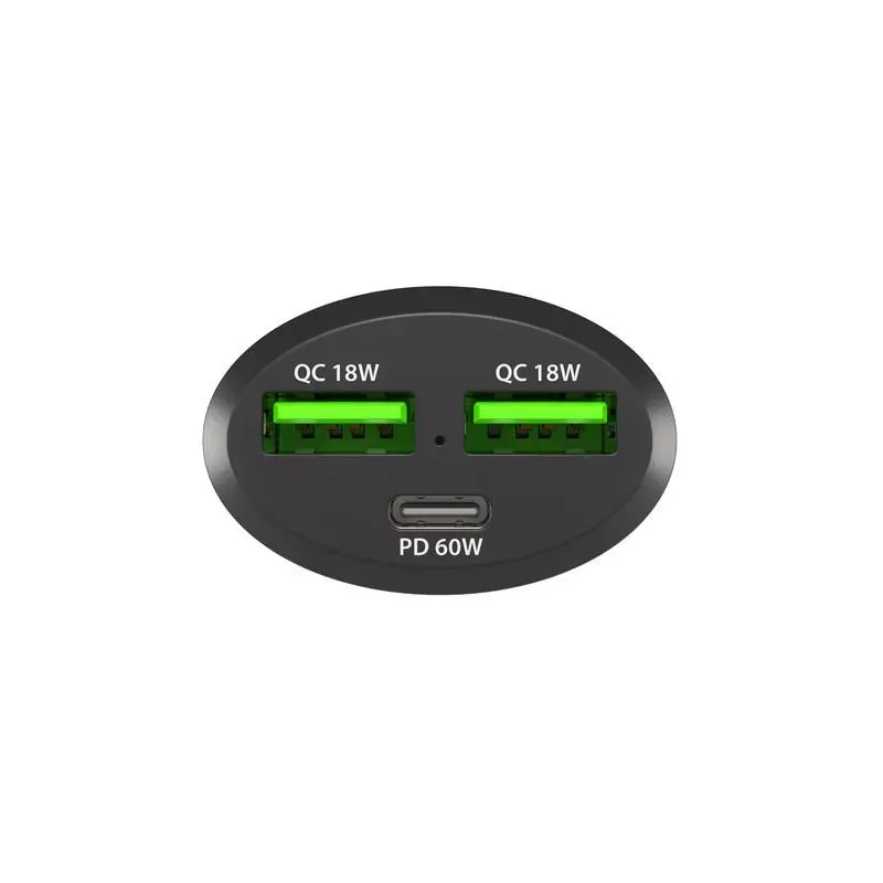 Ładowarka samochodowa Natec NUC-1981 2xUSB 1xUSB-C POWER DELIVERY 3.0 84W