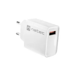 Ładowarka sieciowa Natec Ribera 1x USB-A 18W biała