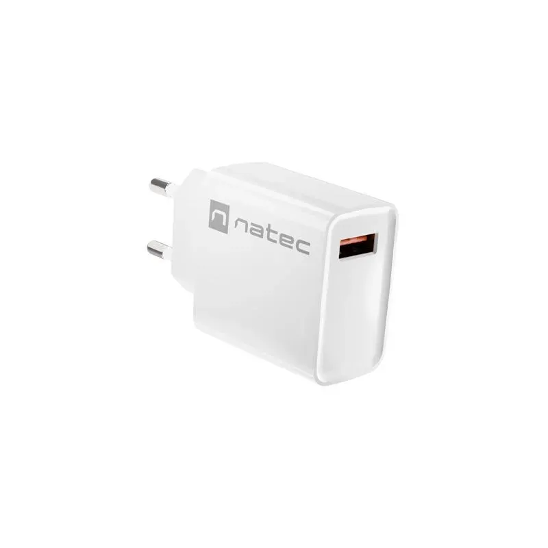 Ładowarka sieciowa Natec Ribera 1x USB-A 18W biała