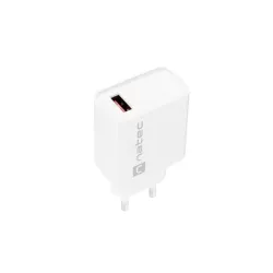 Ładowarka sieciowa Natec Ribera 1x USB-A 18W biała
