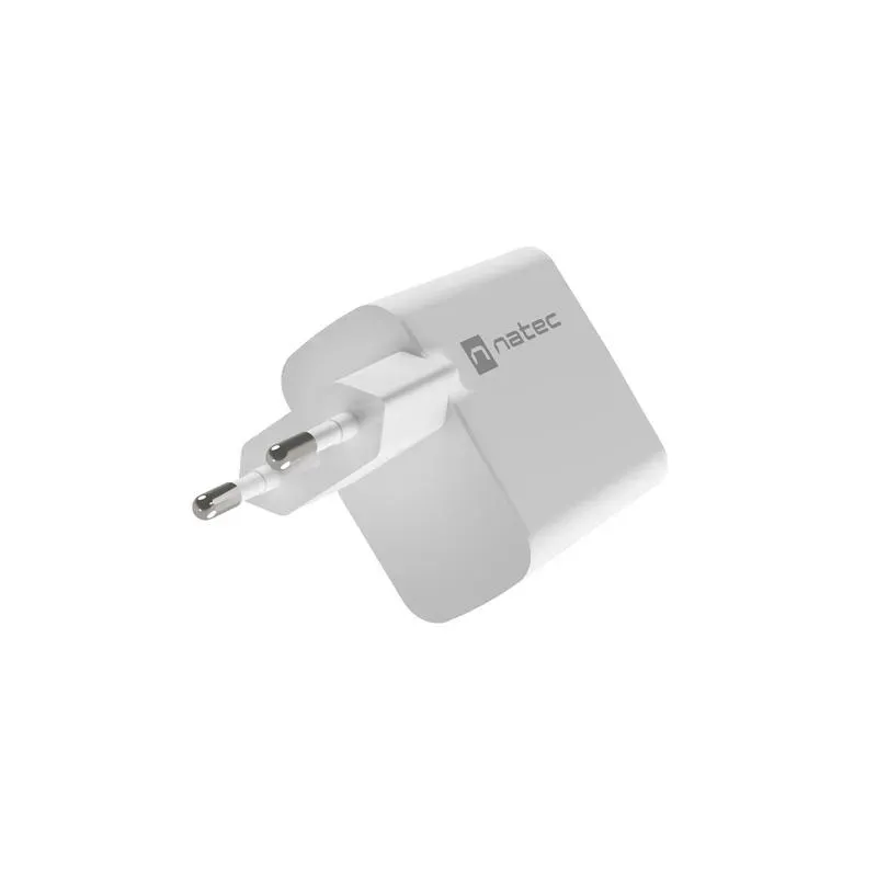 Ładowarka sieciowa, Ładowarka do laptopów Natec Ribera Gan 1x USB-A + 1x