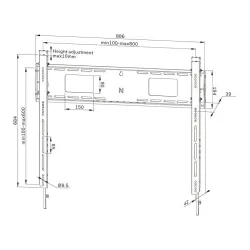 Uchwyt na telewizor Neomounts WL30-750BL18 43"-98" max 125kg