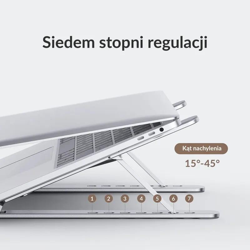 Podstawka do notebooka Orico PFB-A2-SV-BP składana aluminium