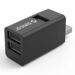 Hub USB Orico MINI-U32L-BK-BP 3 porty USB-A 3.0 + 2.0 alumin… | PartsPC.pl