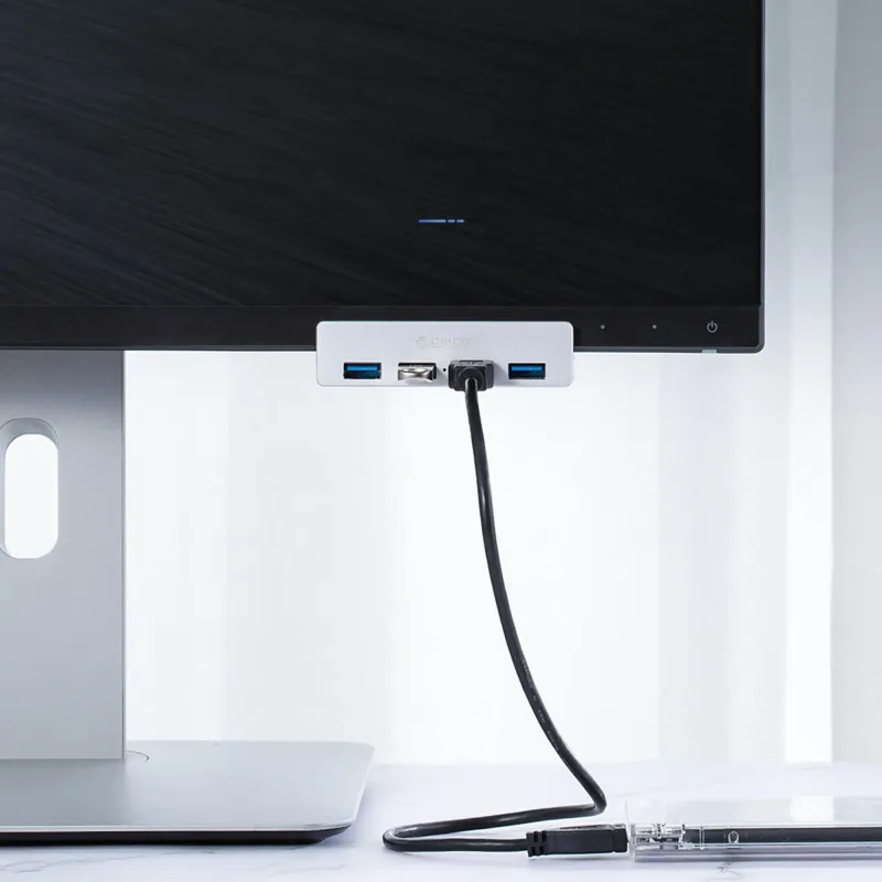 Hub USB Orico MH4PU-P-SV-BP 4x USB-A, 5Gbps, aktywny, biurkowy