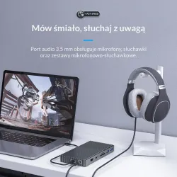 Stacja dokująca dysku M.2 z portami 9w1 Orico CDH-9N-GY-BP… | PartsPC.pl