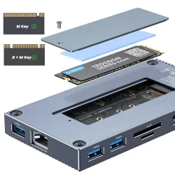 Stacja dokująca dysku M.2 z portami 9w1 Orico CDH-9N-GY-BP