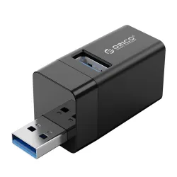 Hub USB Orico MINI-U32-BK-BP mini bez kabla 3 porty USB-A 3.… | PartsPC.pl