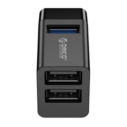 Hub USB Orico MINI-U32-BK-BP mini bez kabla 3 porty USB-A 3.… | PartsPC.pl