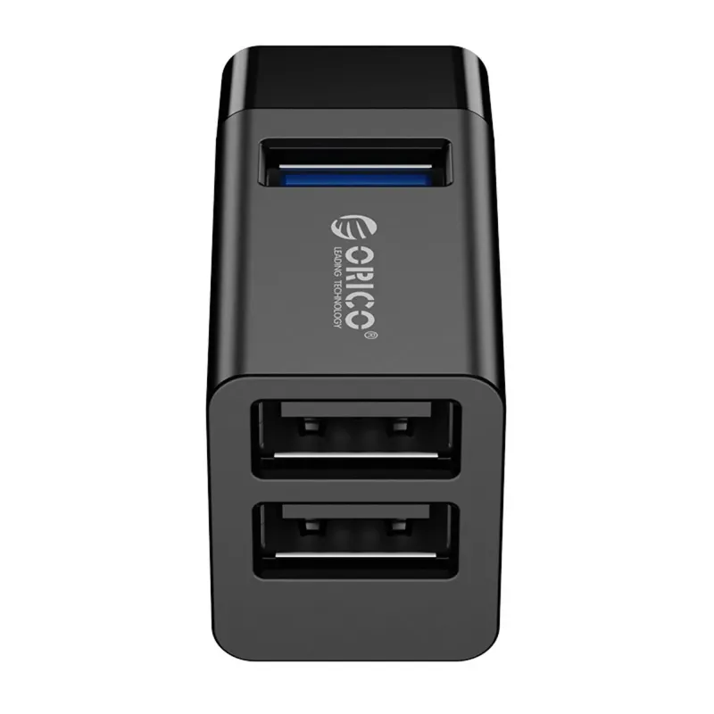Hub USB Orico MINI-U32-BK-BP mini bez kabla 3 porty USB-A 3.… | PartsPC.pl