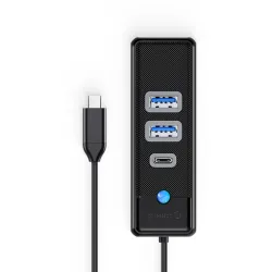 HUB USB-C Orico PWC2U-C3-015-BK-EP 2x USB-A 3.1 + USB-C, czarny