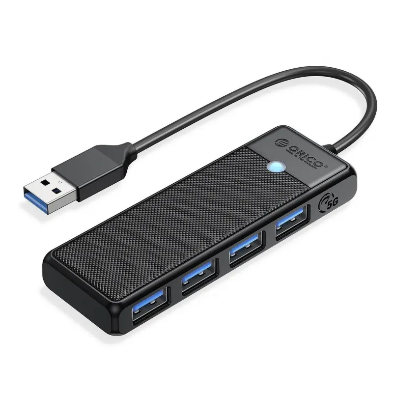 Hub USB-A Orico PAPW4A-U3-015-BK-BP 4x USB-A 3.0 5Gbps czarn… | PartsPC.pl