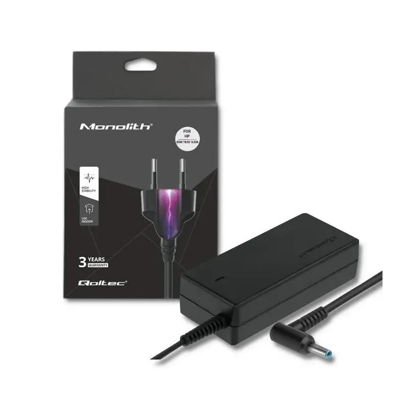 Zasilacz sieciowy Qoltec do HP/Compaq 19,5V | 3,33A | 4,5*3,0+pin