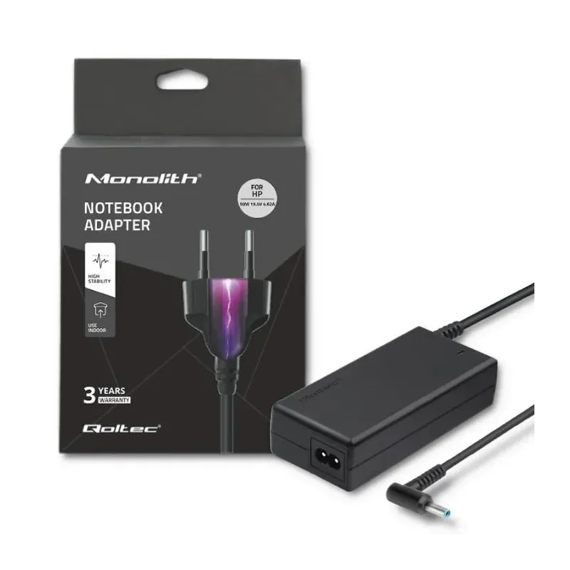 Zasilacz sieciowy Qoltec do HP/Compaq 19,5V 4,62A 4,5*3,0