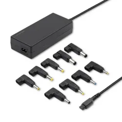 Zasilacz sieciowy Qoltec uniwersalny 65W | 9 wtyczek | +kabel zasilający