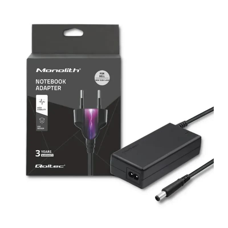 Zasilacz sieciowy Qoltec do Dell 90W 19,5V 4,62A 7,4*5,0+pin