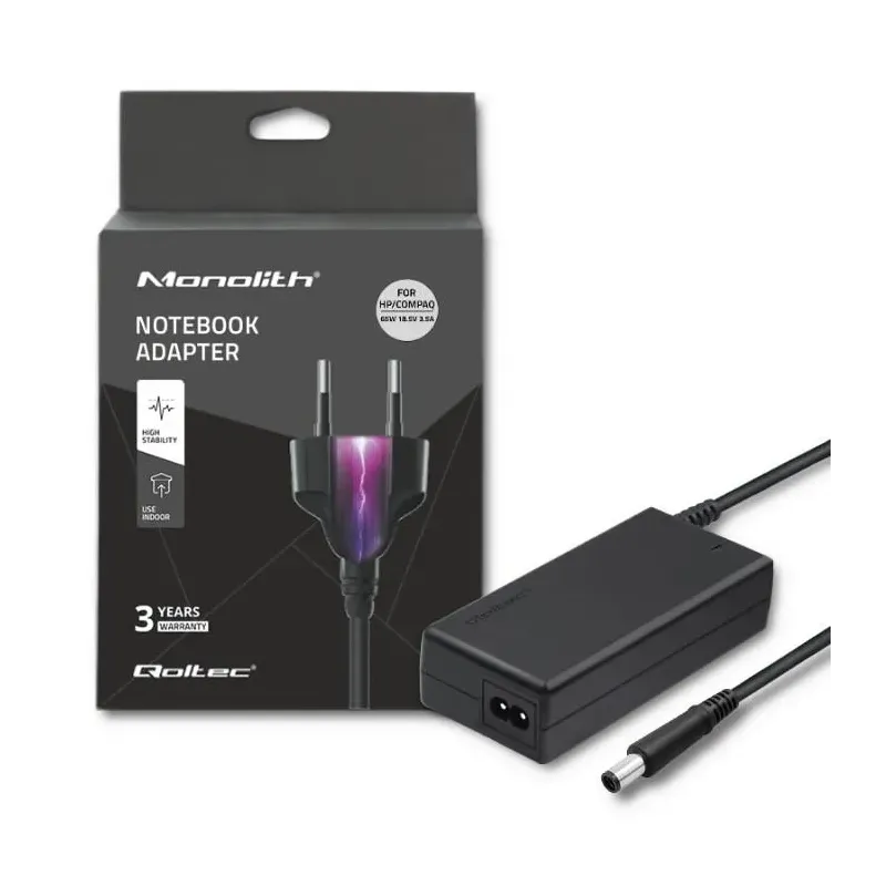 Zasilacz sieciowy Qoltec do HP 65W 18,5V 3,5A 7,4*5,0+pin