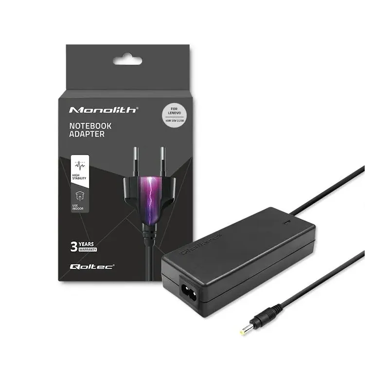 Zasilacz sieciowy Qoltec do Lenovo 45W 20V 2,25A 4.0*1.7