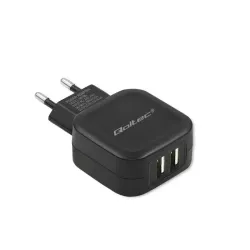 Ładowarka sieciowa Qoltec 17W 5V 3,4A 2xUSB + kabel USB type-C