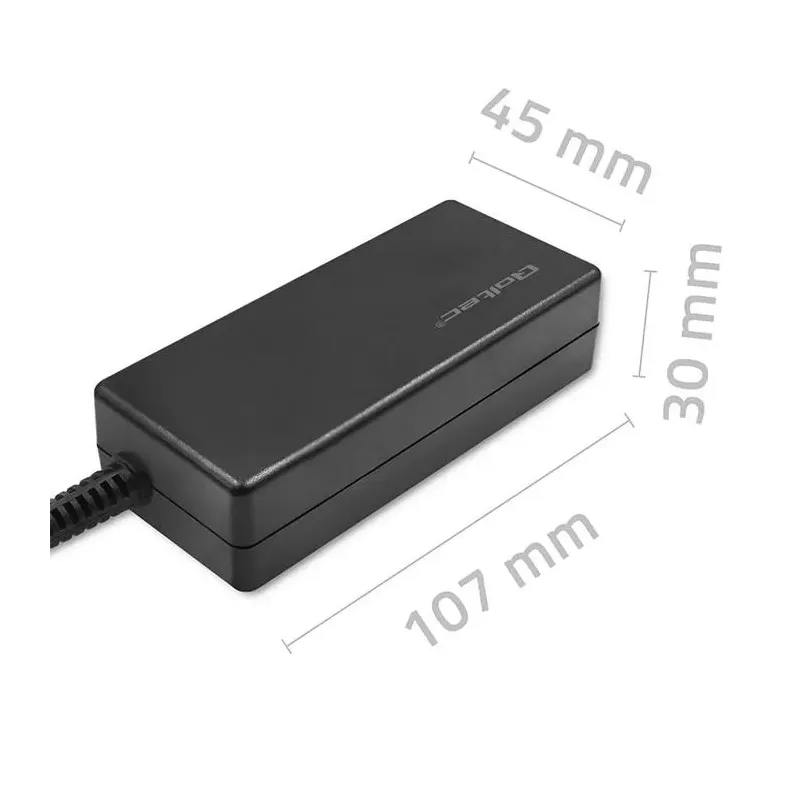 Zasilacz sieciowy uniwersalny Qoltec 45W | 8 wtyczek | +kabel zasilający