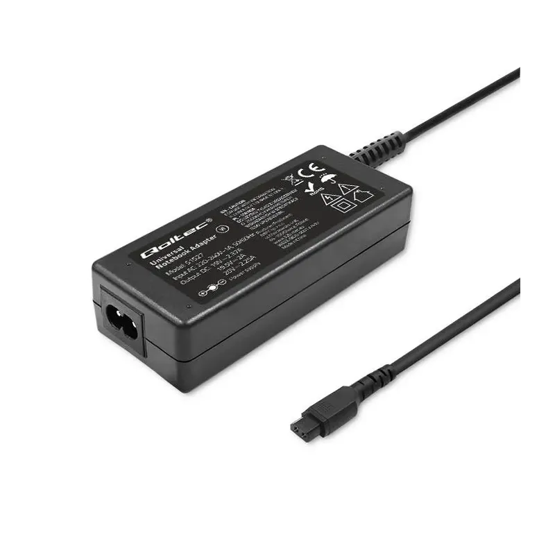 Zasilacz sieciowy uniwersalny Qoltec 45W | 8 wtyczek | +kabel zasilający