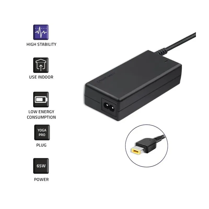Zasilacz sieciowy Qoltec do Lenovo | 65W | 20V | 3,25A | Square tip | Slim