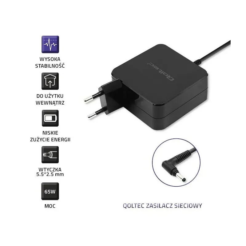 Zasilacz sieciowy Qoltec do Asus 65W 19V 3,42A 5.5*2.5