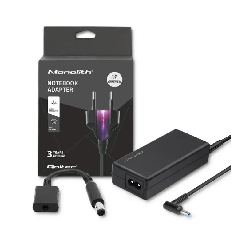 Zasilacz sieciowy Qoltec do HP 65W 19V 3.33A 4.5*3.0+ adapter