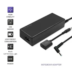 Zasilacz sieciowy Qoltec do HP 65W 19V 3.33A 4.5*3.0+ adapter