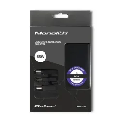 Zasilacz sieciowy Qoltec specjalizowany do Dell 65W | Smart Plug | 3