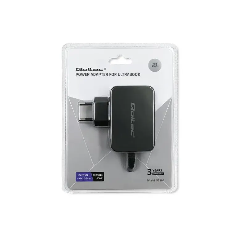 Zasilacz do ultrabooka Qoltec Asus 45W | 19V | 2.37A | 4.0*1,35