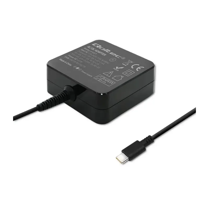 Zasilacz sieciowy Qoltec 65W | 5-20.3V | 2-3.25A | USB typ C | PD