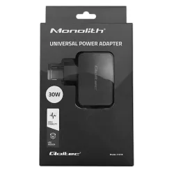 Zasilacz sieciowy Qoltec uniwersalny do laptopa 30W | 8 wtyczek