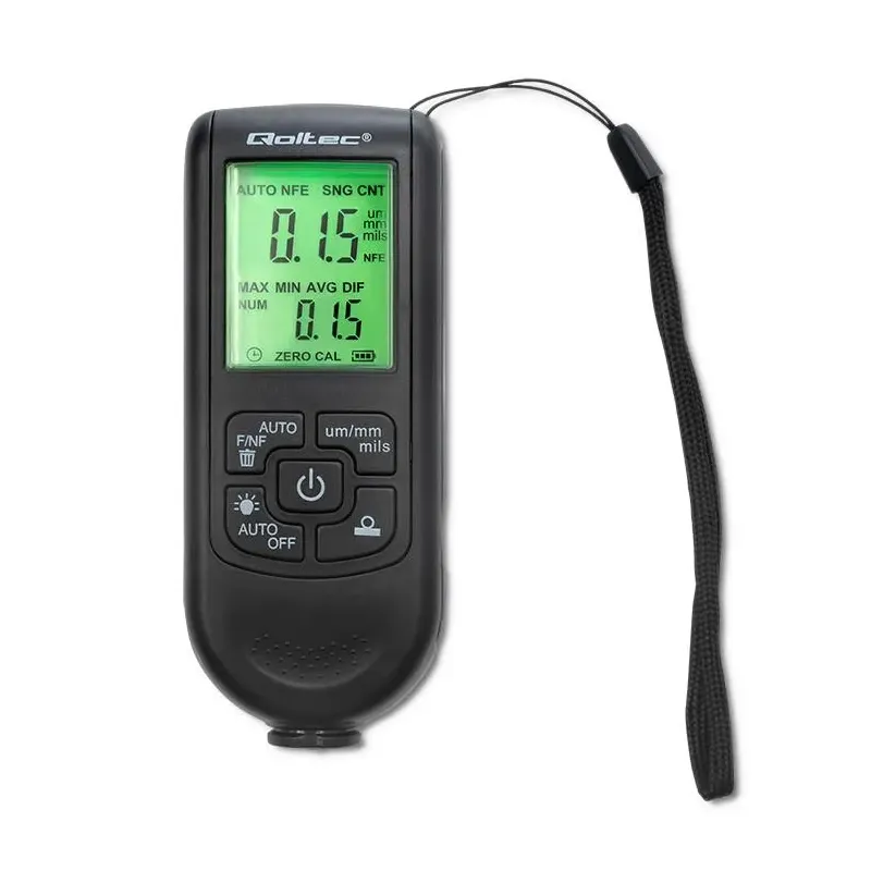 Miernik grubości lakieru Qoltec z wyświetlaczem LCD | 0 ~ 2000um