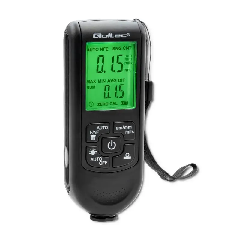 Miernik grubości lakieru Qoltec z wyświetlaczem LCD | 0 ~ 2000um