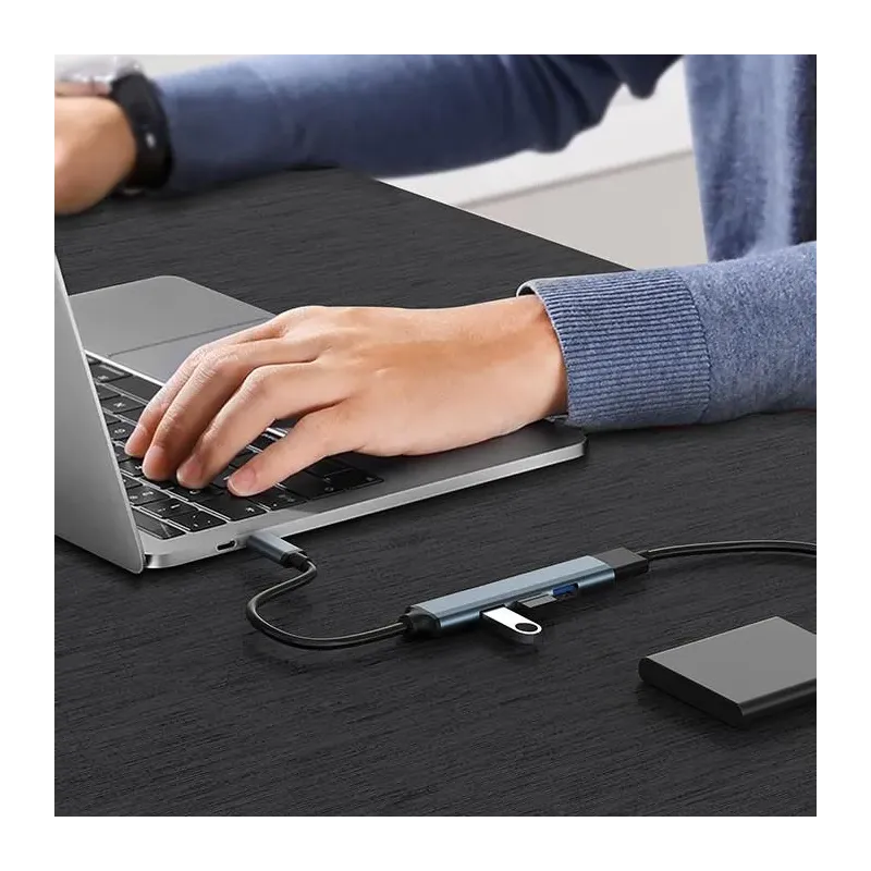 Hub Qoltec adapter USB-C 3.1 4w1 | USB 3.0 | 3x USB 2.0