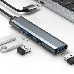 Hub Qoltec adapter USB 3.0 4w1 | 4x USB 3.0