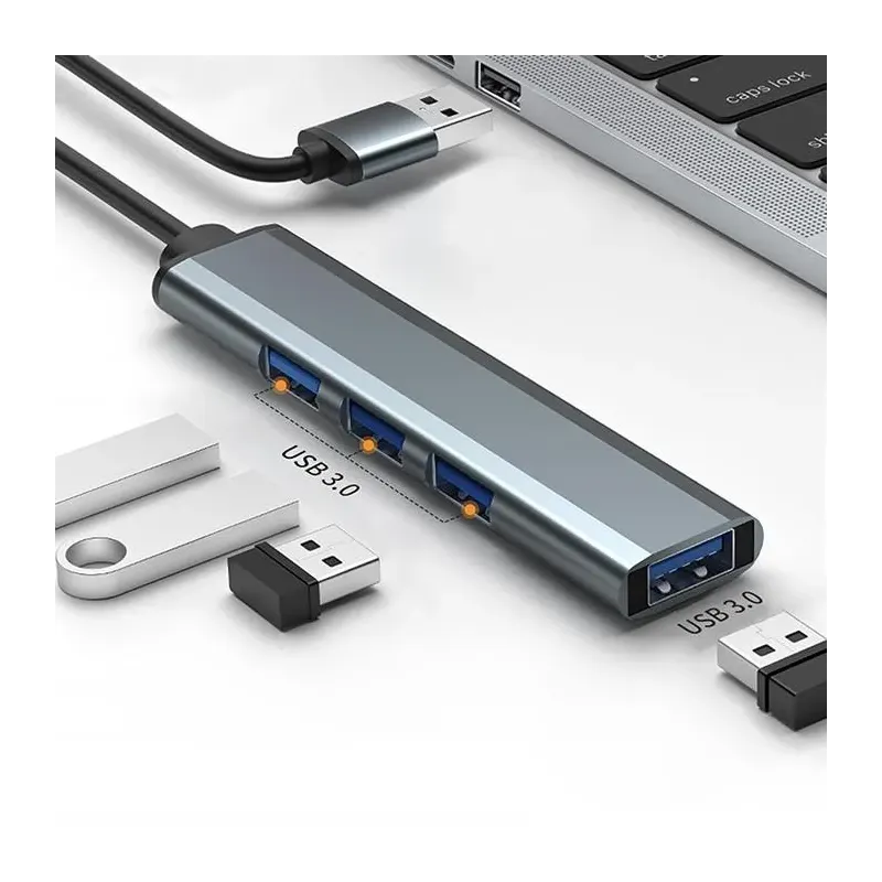 Hub Qoltec adapter USB 3.0 4w1 | 4x USB 3.0