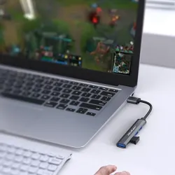 Hub Qoltec adapter USB 3.0 4w1 | 4x USB 3.0