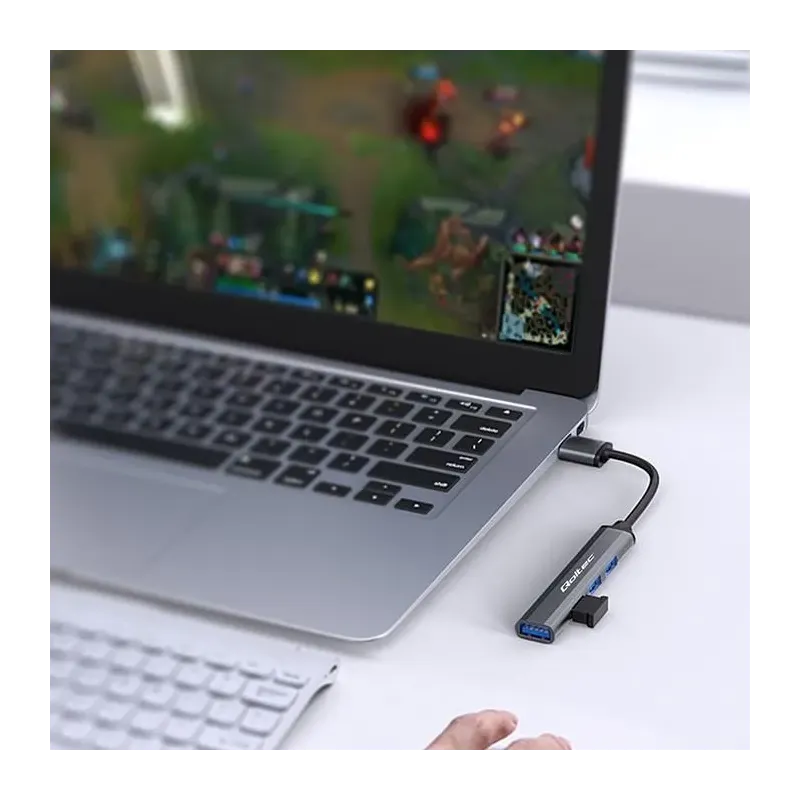 Hub Qoltec adapter USB 3.0 4w1 | 4x USB 3.0