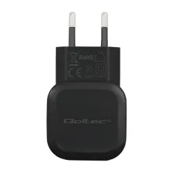 Ładowarka sieciowa Qoltec 12W | 5V | 2,4A | USB | +kabel MicroUSB