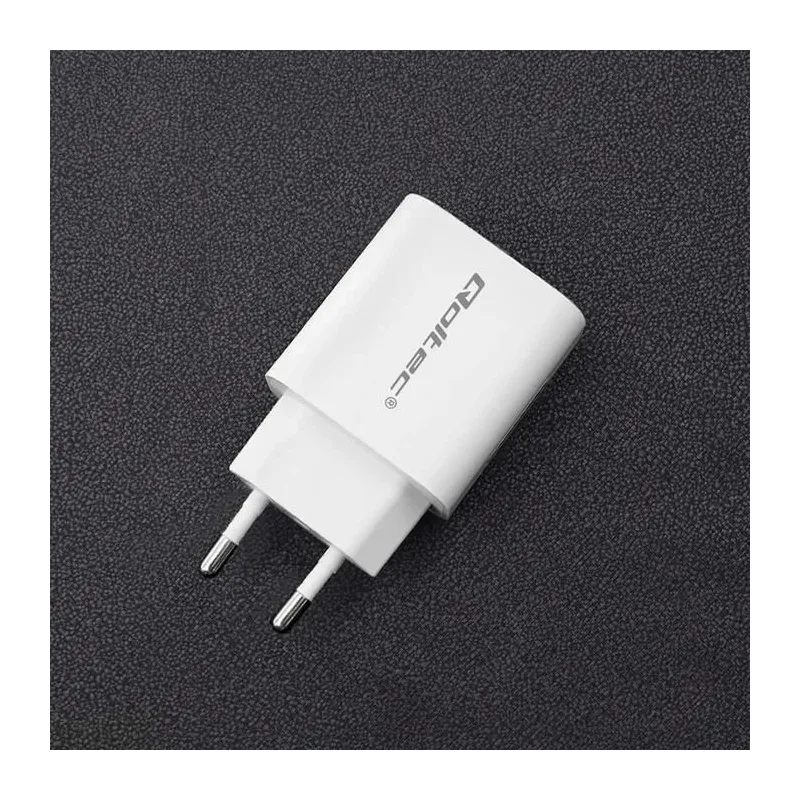 Ładowarka sieciowa Qoltec 18W | 5-12V | 1.5-3A | USB typ C PD | USB QC 3.0